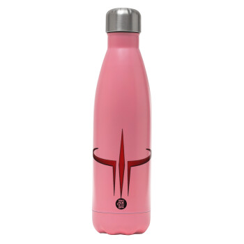 Quake 3 arena, Metal mug thermos Pink Mat (Stainless steel), double wall, 500ml