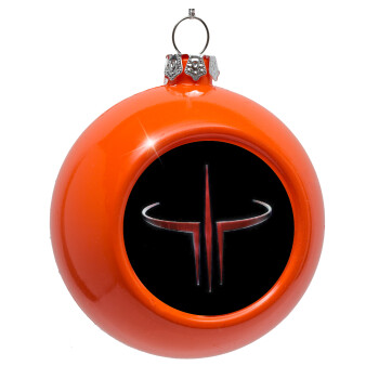 Quake 3 arena, Orange Christmas tree ornament bauble 8cm