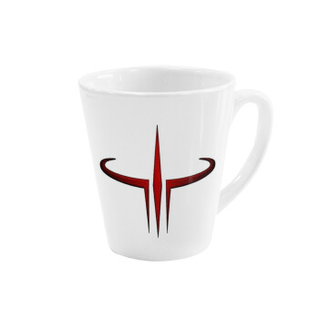 Quake 3 arena, Κούπα κωνική Latte Λευκή, κεραμική, 300ml