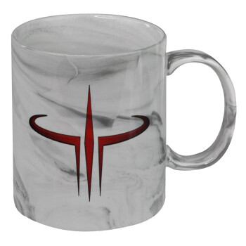 Quake 3 arena, Mug ceramic marble style, 330ml