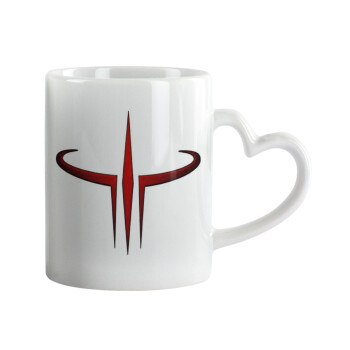 Quake 3 arena, Mug heart handle, ceramic, 330ml