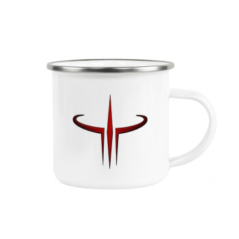 Quake 3 arena, Metallic enamel cup white 360ml
