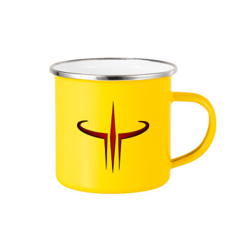 Quake 3 arena, Yellow Enamel Metallic Cup 360ml
