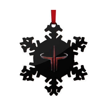 Quake 3 arena, Christmas ornament wooden snowflake 9cm