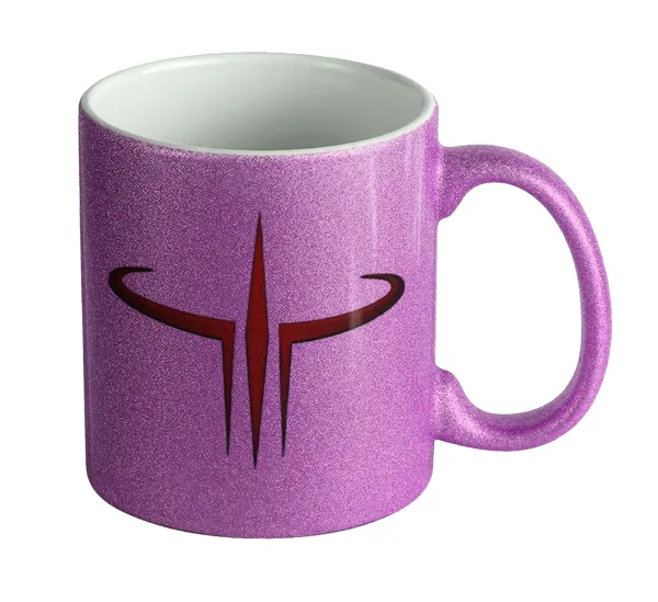 Quake 3 arena — Κούπα Μωβ Glitter που γυαλίζει, κεραμική, 330ml