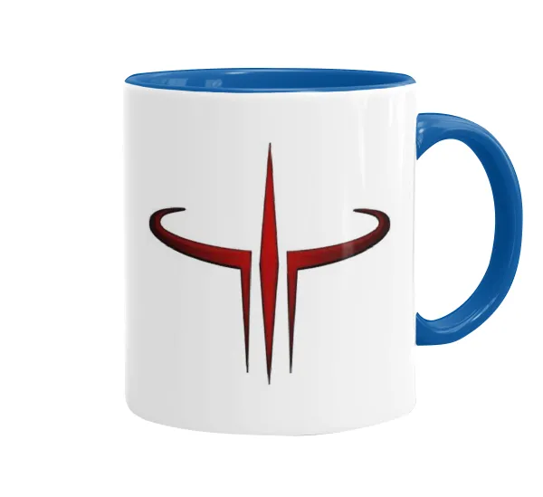 Quake 3 arena — Mug colored blue, ceramic, 330ml