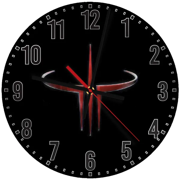Quake 3 arena — Wooden wall clock (30cm)