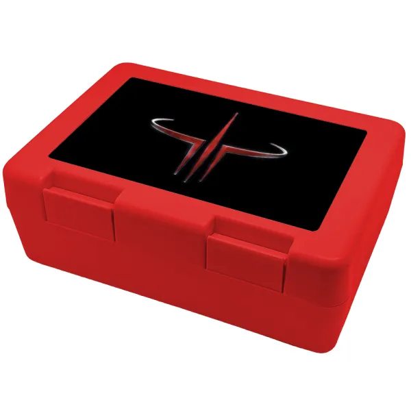 Quake 3 arena — Children's cookie container RED 185x128x65mm (BPA free plastic)