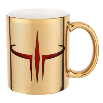 Quake 3 arena, Mug ceramic, gold mirror, 330ml