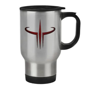 Quake 3 arena, Stainless steel travel mug with lid, double wall 450ml