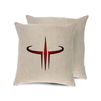 Quake 3 arena, Μαξιλάρι καναπέ ΛΙΝΟ 40x40cm περιέχεται το  γέμισμα