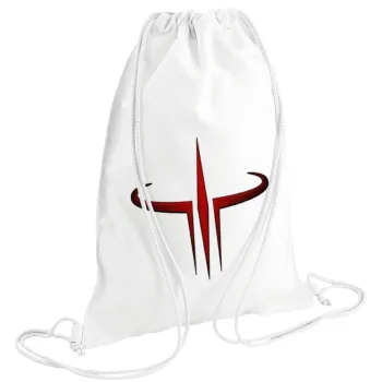Quake 3 arena, Backpack pouch GYMBAG white (28x40cm)