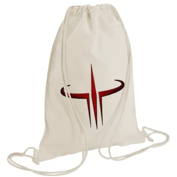 Quake 3 arena, Τσάντα πλάτης πουγκί GYMBAG natural (28x40cm)