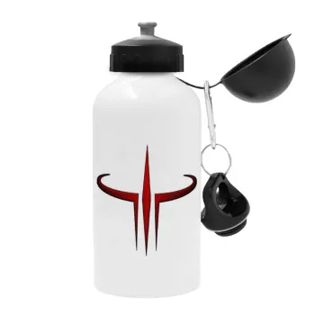 Quake 3 arena, Μεταλλικό παγούρι νερού, Λευκό, αλουμινίου 500ml