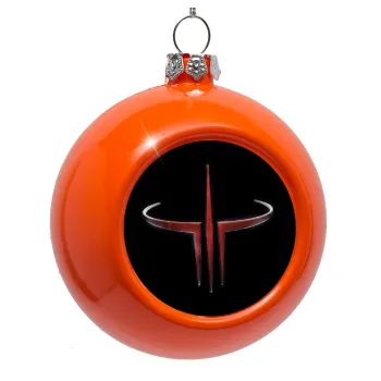 Quake 3 arena, Στολίδι Χριστουγεννιάτικη μπάλα δένδρου Πορτοκαλί 8cm