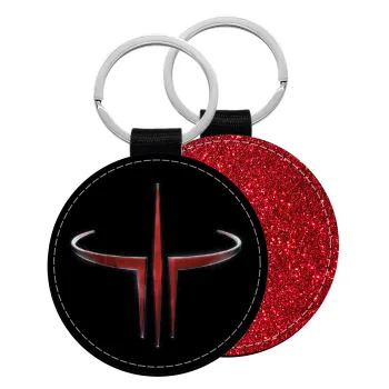 Quake 3 arena, Μπρελόκ Δερματίνη, στρογγυλό ΚΟΚΚΙΝΟ (5cm)