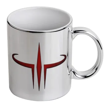 Quake 3 arena, Mug ceramic, silver mirror, 330ml