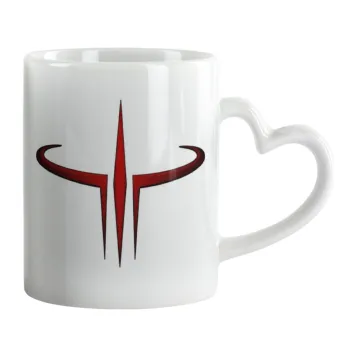 Quake 3 arena, Mug heart handle, ceramic, 330ml