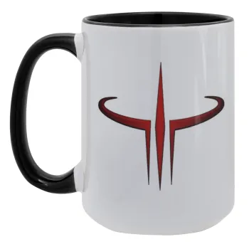 Quake 3 arena, Κούπα Mega 15oz, κεραμική Μαύρη, 450ml