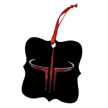 Quake 3 arena, Στολίδι Χριστουγεννιάτικο στολίδι polygon ξύλινο 7.5cm