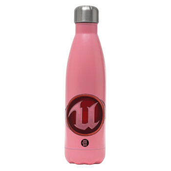 Unreal, Metal mug thermos Pink Mat (Stainless steel), double wall, 500ml