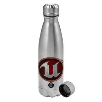 Unreal, Metallic water bottle, stainless steel, 750ml