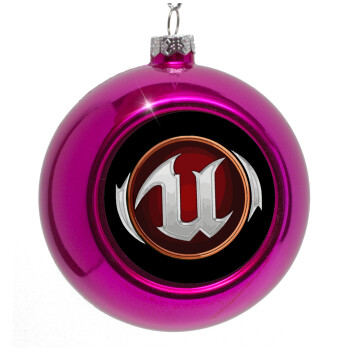 Unreal, Purple Christmas tree ornament bauble 8cm