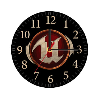 Unreal, Ρολόι τοίχου ξύλινο plywood (20cm)