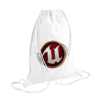 Unreal, Τσάντα πλάτης πουγκί GYMBAG λευκή (28x40cm)