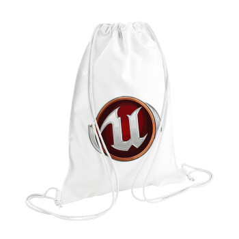 Unreal, Backpack pouch GYMBAG white (28x40cm)