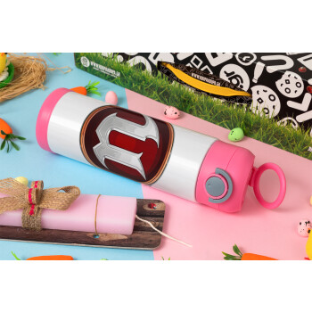 Unreal, Easter candle, Childrens hot water bottle, stainless steel, with safety straw, PINK (500ml)