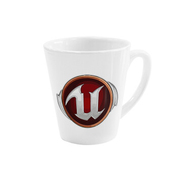 Unreal, Κούπα κωνική Latte Λευκή, κεραμική, 300ml