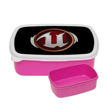 Unreal, ΡΟΖ παιδικό δοχείο φαγητού (lunchbox) πλαστικό (BPA-FREE) Lunch Βox M18 x Π13 x Υ6cm