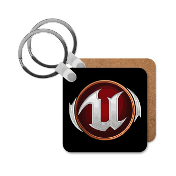 Unreal, Μπρελόκ Ξύλινο τετράγωνο MDF