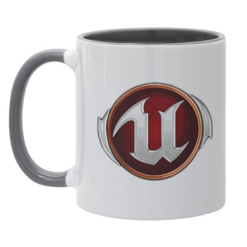 Unreal, Mug colored grey, ceramic, 330ml