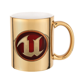 Unreal, Mug ceramic, gold mirror, 330ml