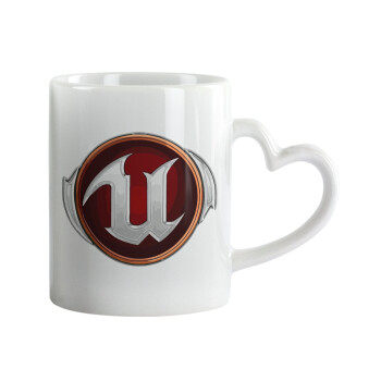 Unreal, Mug heart handle, ceramic, 330ml