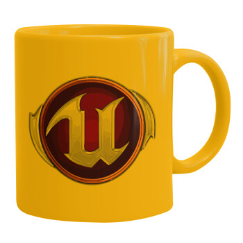 Unreal, Ceramic coffee mug yellow, 330ml (1pcs)
