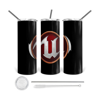 Unreal, Tumbler stainless steel 600ml, with metal straw & cleaning brush