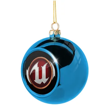Unreal, Blue Christmas tree ball ornament 8cm