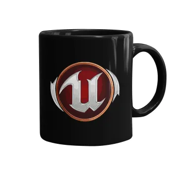 Unreal, Mug black, ceramic, 330ml