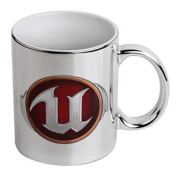 Unreal, Κούπα κεραμική, ασημένια καθρέπτης, 330ml