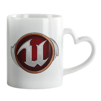Unreal, Mug heart handle, ceramic, 330ml