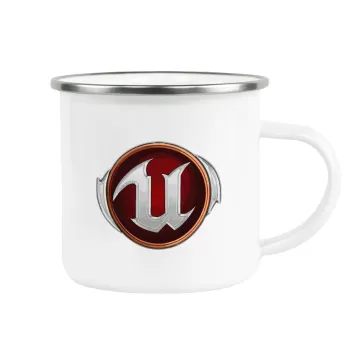 Unreal, Metallic enamel cup white 360ml