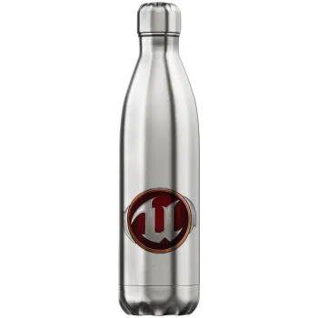 Unreal, Μεταλλικό παγούρι θερμός Inox (Stainless steel), διπλού τοιχώματος, 750ml