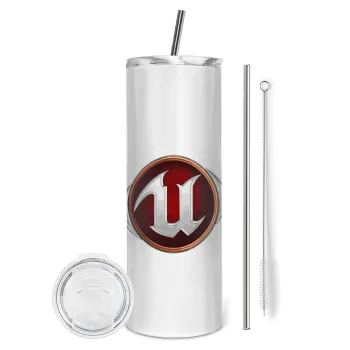 Unreal, Tumbler stainless steel 600ml, with metal straw & cleaning brush