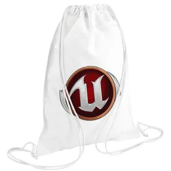 Unreal, Backpack pouch GYMBAG white (28x40cm)