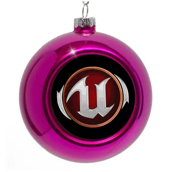 Unreal, Στολίδι Χριστουγεννιάτικη μπάλα δένδρου Μωβ 8cm