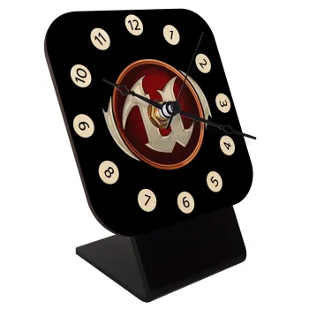 Unreal, Quartz Table clock in natural wood (10cm)