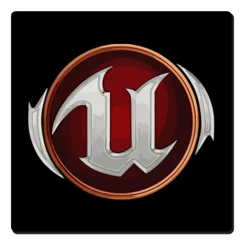 Unreal, Τετράγωνο μαγνητάκι ξύλινο 6x6cm